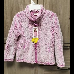 Girl's faux fur full zipper jacket size 7/8